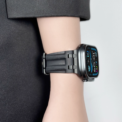 【男前レザー】デュアルラインレザーバンド【アップルウォッチ】