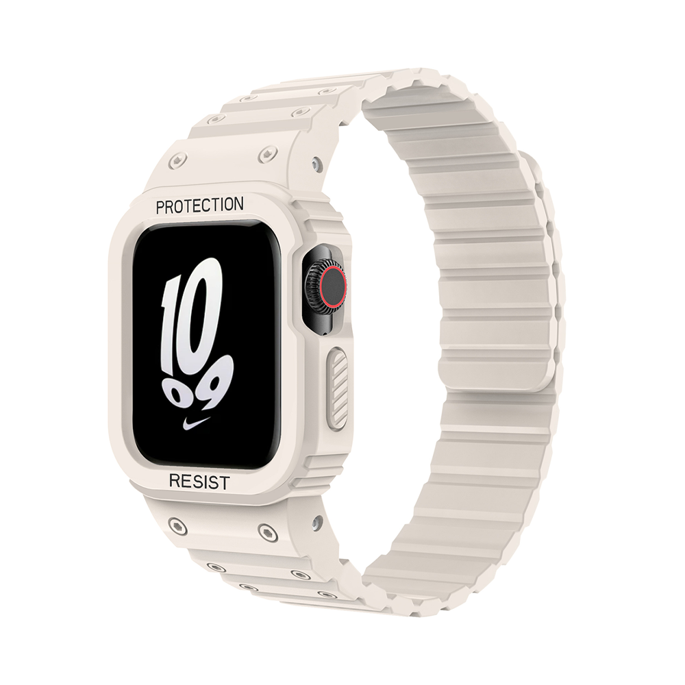 【全5色】ケース一体型マグネットシリコンバンド【アップルウォッチ】