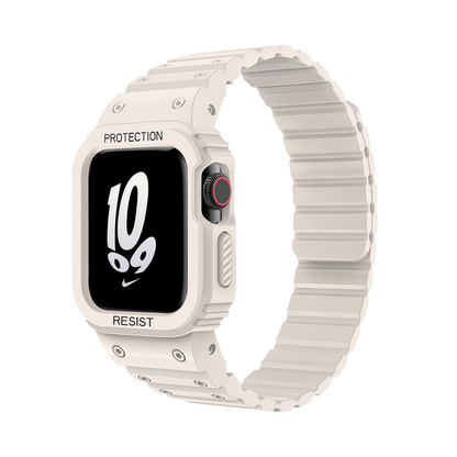 【全5色】ケース一体型マグネットシリコンバンド【アップルウォッチ】