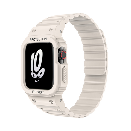 【全5色】ケース一体型マグネットシリコンバンド【アップルウォッチ】