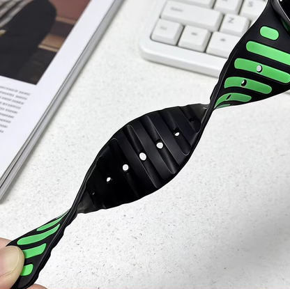 【強力マグネット】バイカラーフィットラバーバンド【アップルウォッチ】