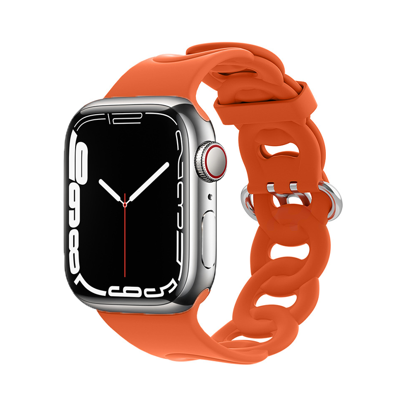 【個性派スタイル】リングホールシリコンバンド【アップルウォッチ】