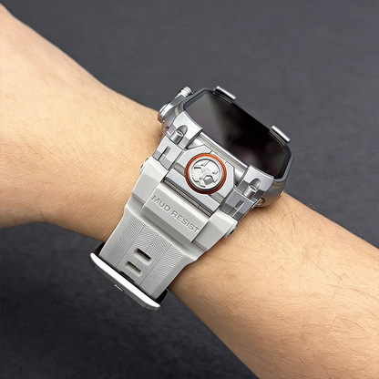 【重厚感MAX】インダストリアルシリコンバンド【アップルウォッチ】