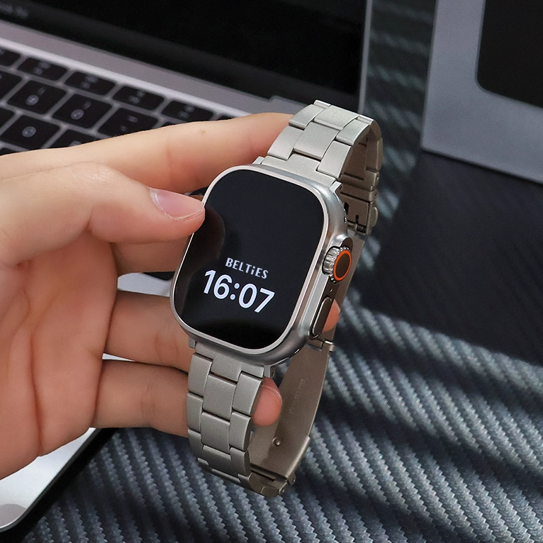 【シルバークラウン】スリムリンクメタルバンド【アップルウォッチ】