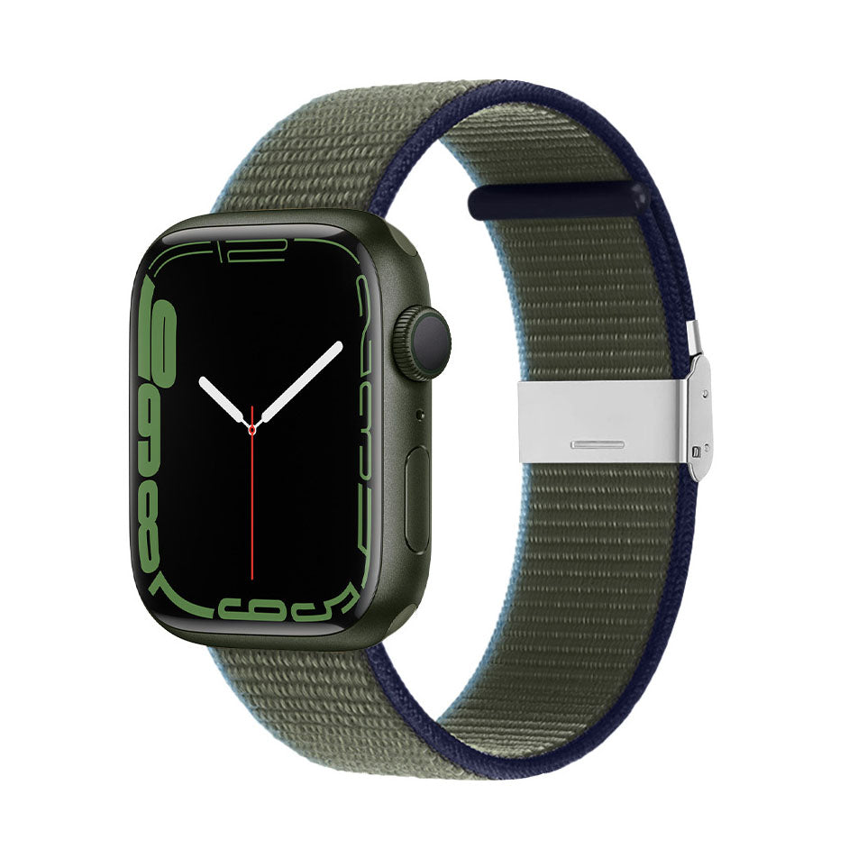 新品 Apple Watch 42 44 45mm ナイロンバンド 黒 - 時計