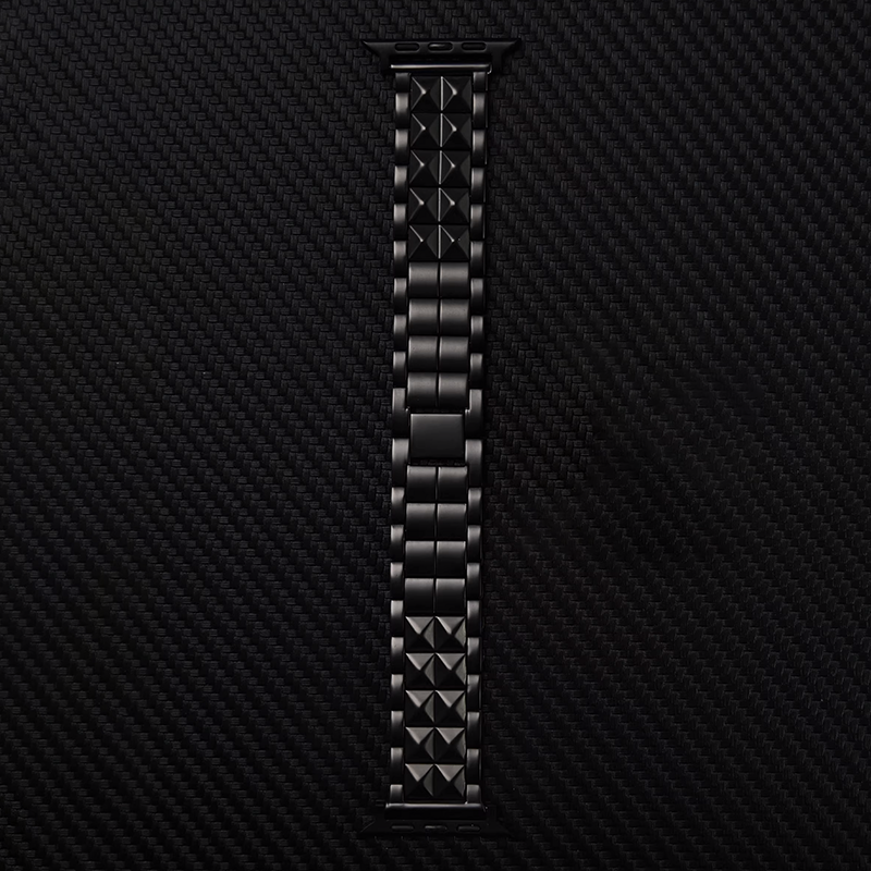 [Silver Crown] Pyramid Link Metal Band [Apple Watch]