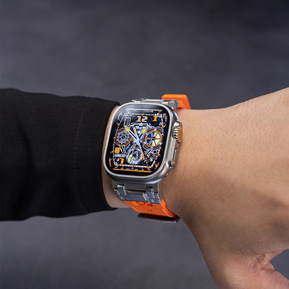 【男前デザイン】メカニカルタフシリコンバンド【アップルウォッチ】