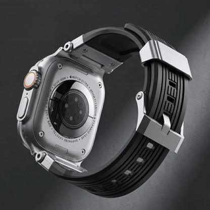 【金属パーツが映える】ラギッドメタルTPUバンド【アップルウォッチ】