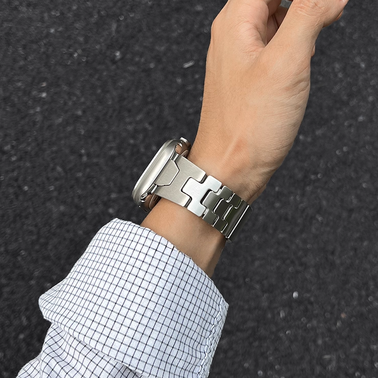 【最新デザイン】モダンカットステンレスバンド【アップルウォッチ】