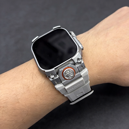 【重厚感MAX】インダストリアルシリコンバンド【アップルウォッチ】