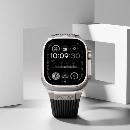 【目玉商品】メタルアクセントシリコンバンド【アップルウォッチ】