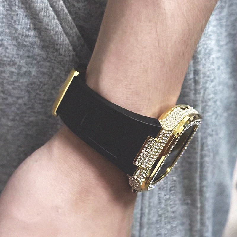 [6 colors available with integrated case] Luxury metal band [Apple Watch]