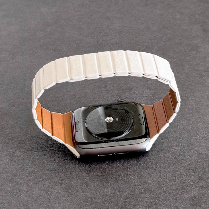 【スリムマグネット】マイクロファイバーレザーバンド【アップルウォッチ】