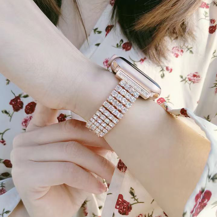 【アクセ感覚】スリムビジューメタルバンド【アップルウォッチ】