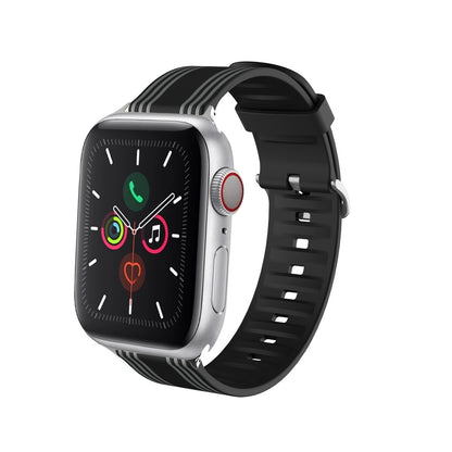 [11 colors available] Stripe accent silicone band [Apple Watch]