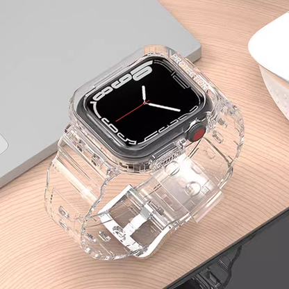 [4 colors available] Clear TPU case integrated band [Apple Watch]