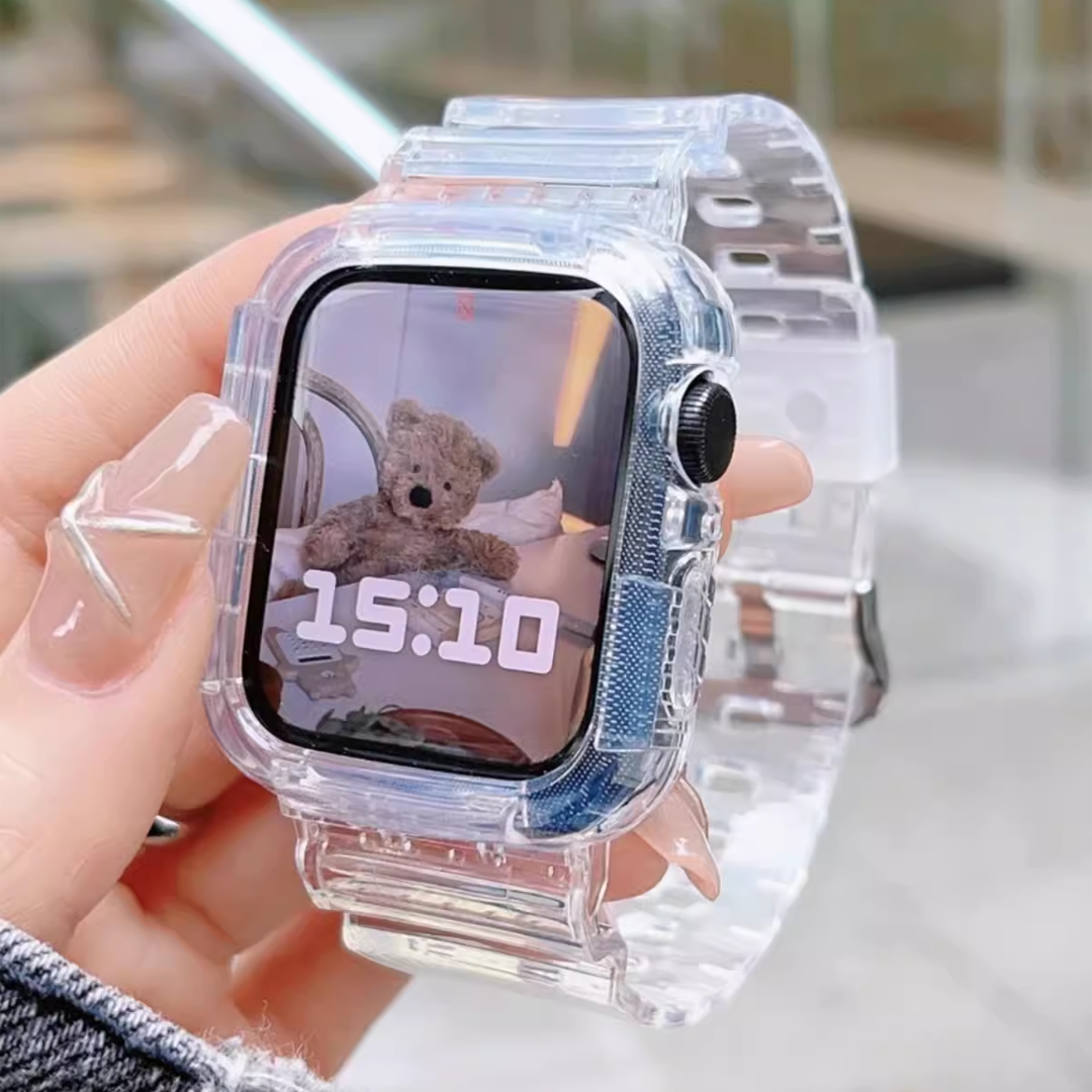 [4 colors available] Clear TPU case integrated band [Apple Watch]