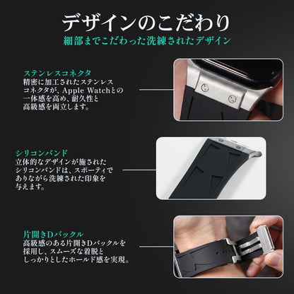 Apple Watch Band VECTOR-006 - Black Silver【Bandee Joy】