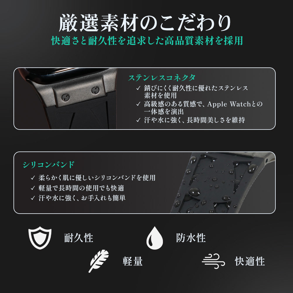 Apple Watch Band BJ-005 VECTOR - Black Black【Bandee Joy】