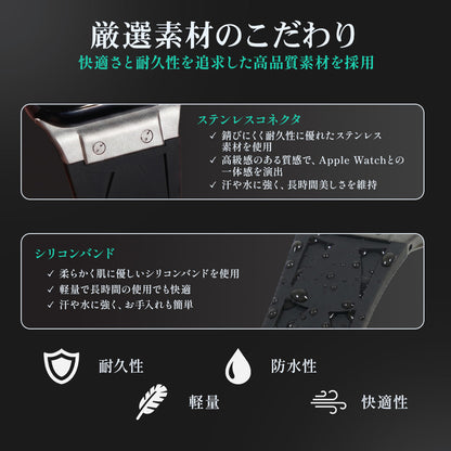 Apple Watch Band VECTOR-006 - Black Silver【Bandee Joy】