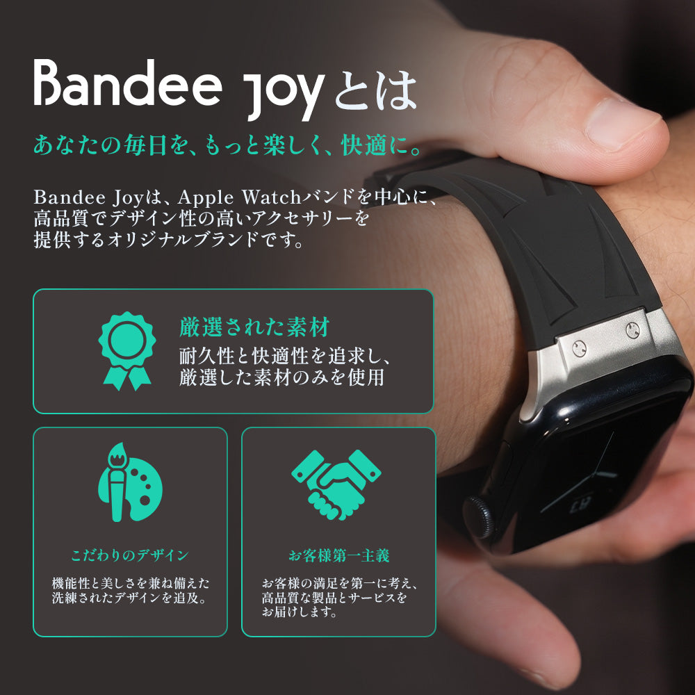 Apple Watch Band BJ-006 VECTOR - Black Silver【Bandee Joy】