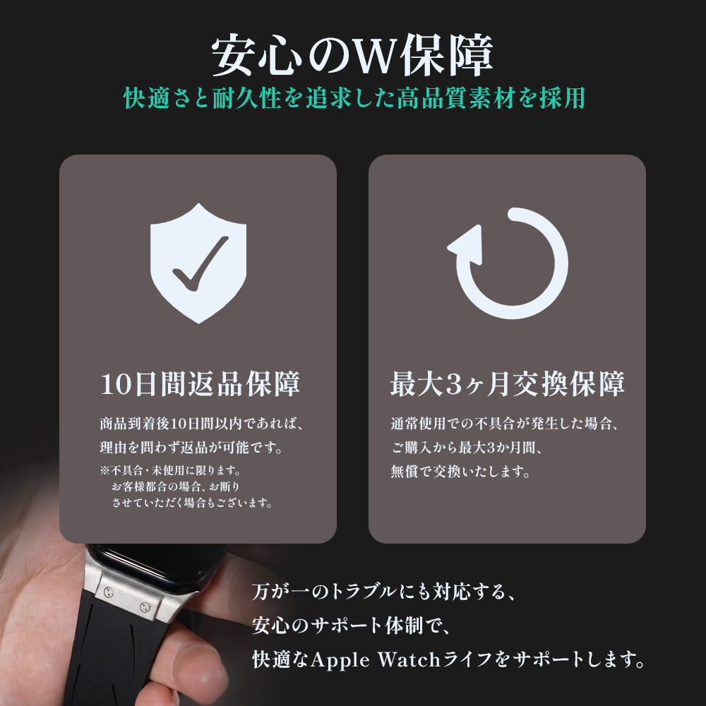 Apple Watch Band BJ-006 VECTOR - Black Silver【Bandee Joy】