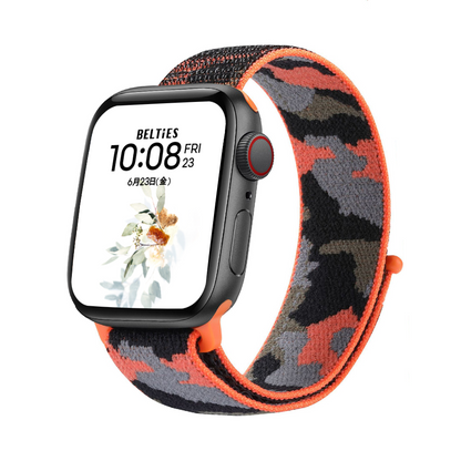 [10 colors available] Camouflage Solo Loop Nylon Band [Apple Watch]