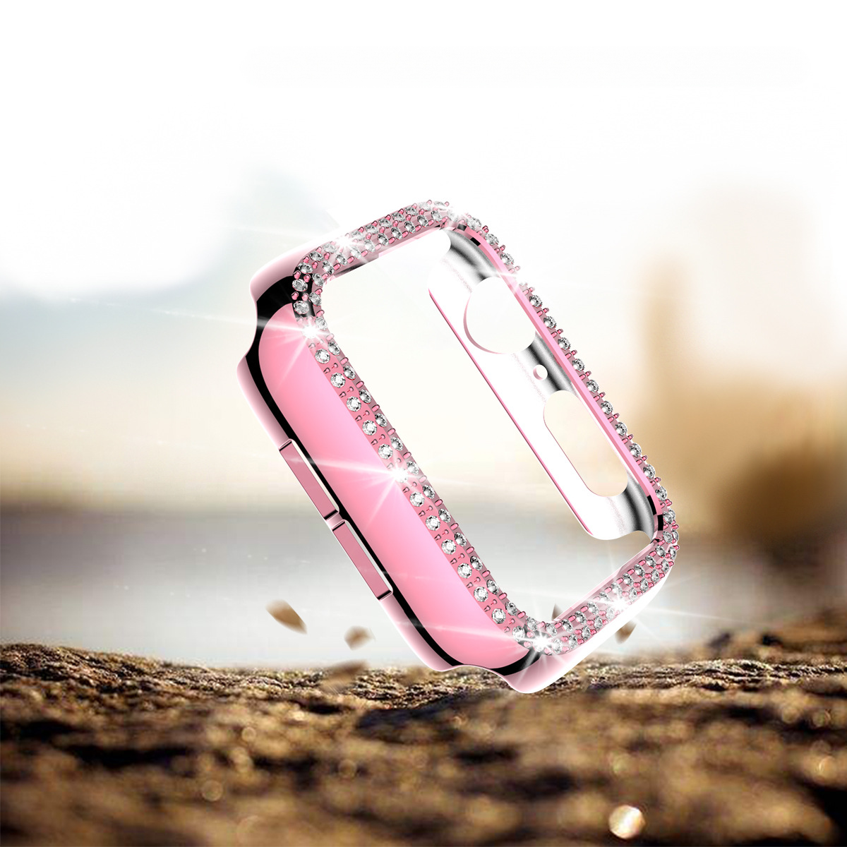 [Frame Type] Rhinestone Shell Case [Apple Watch]