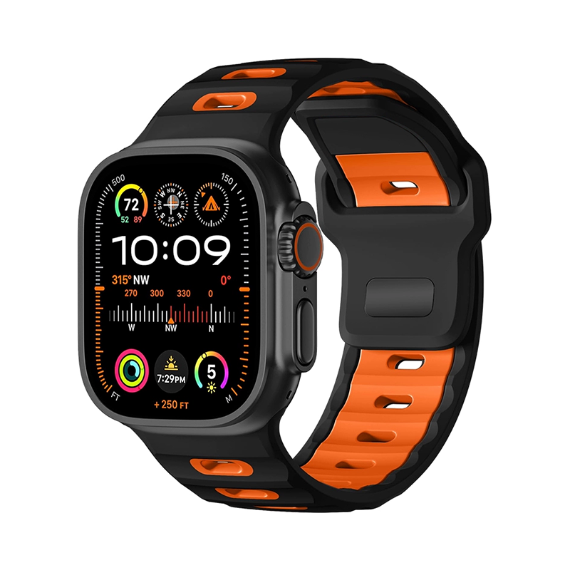 【13色バイカラー】スポーツフィットシリコンバンド【アップルウォッチ】