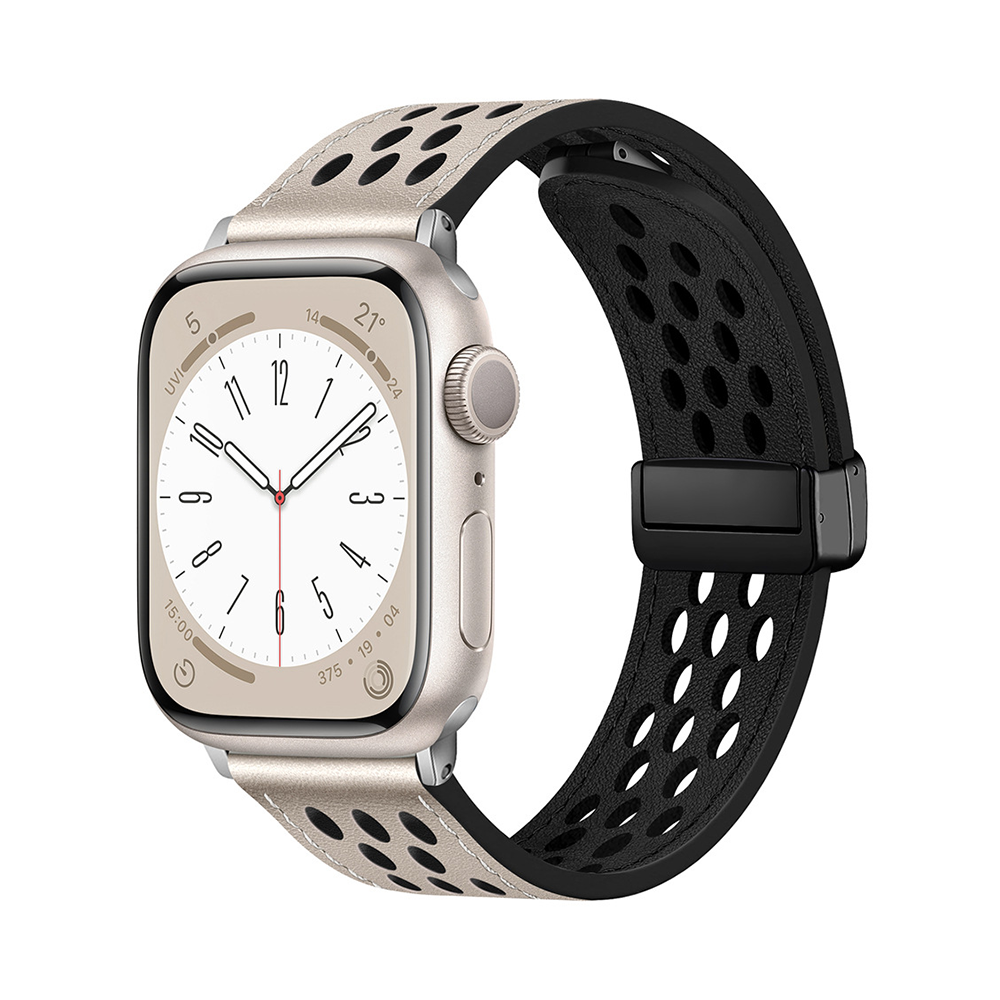 【蒸れにくい】マグエアフローレザーバンド【アップルウォッチ】