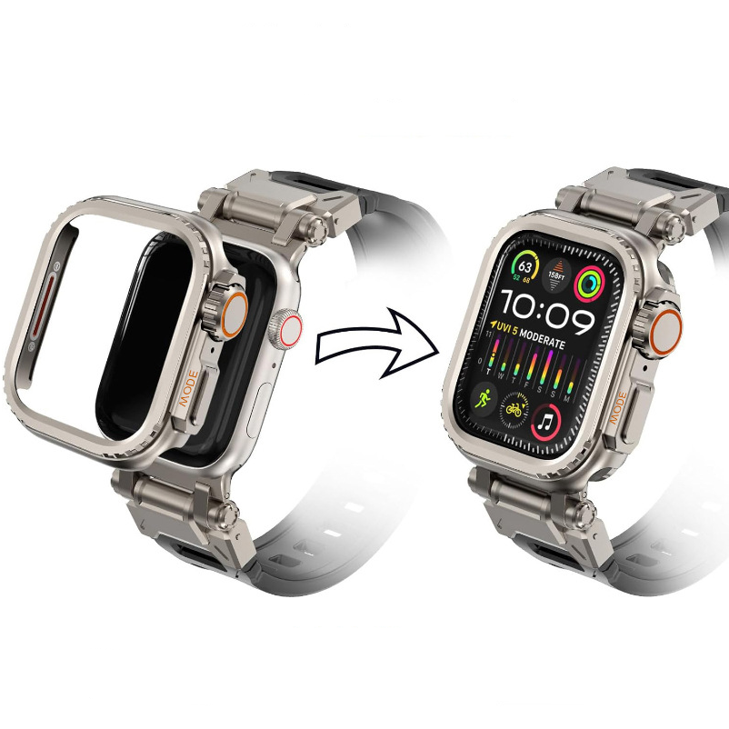 [4 colors available] Ultra-style double-sided protective metal frame [Apple Watch]