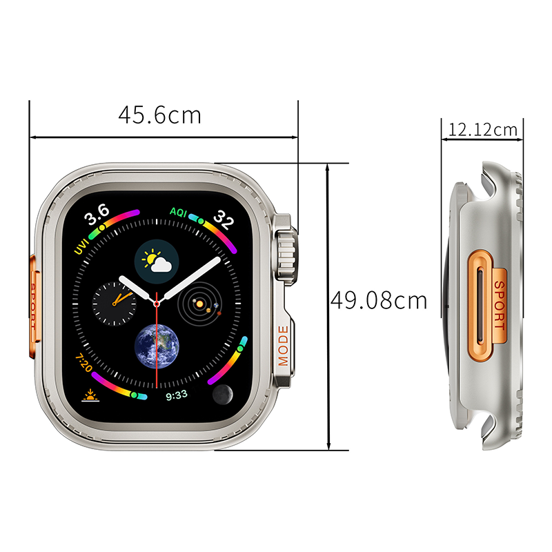 [4 colors available] Ultra-style double-sided protective metal frame [Apple Watch]