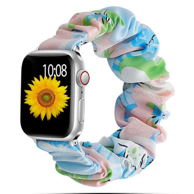 [19 colors available] Feminine scrunchie band [Apple Watch] 