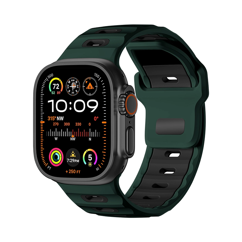 【13色バイカラー】スポーツフィットシリコンバンド【アップルウォッチ】