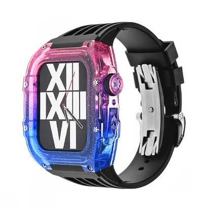 [6 colors available] Gradient crystal case integrated band [Apple Watch]