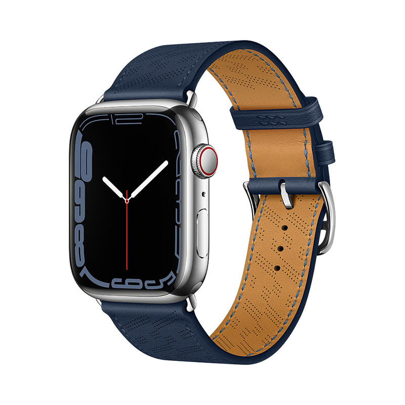 【通気性設計】メッシュパンチングレザーバンド【アップルウォッチ】