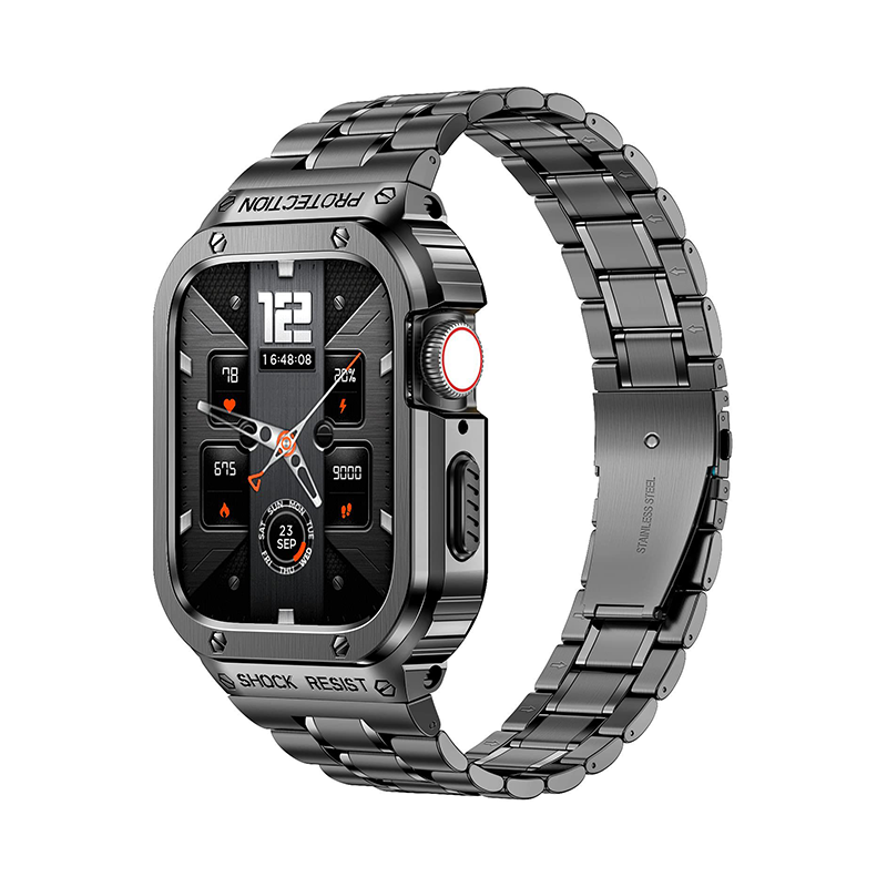 [5 colors available] Tough stainless steel case with integrated band [Apple Watch]