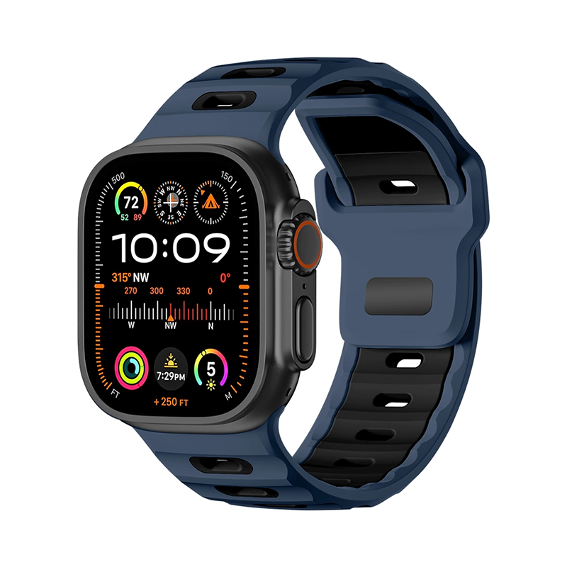 【13色バイカラー】スポーツフィットシリコンバンド【アップルウォッチ】