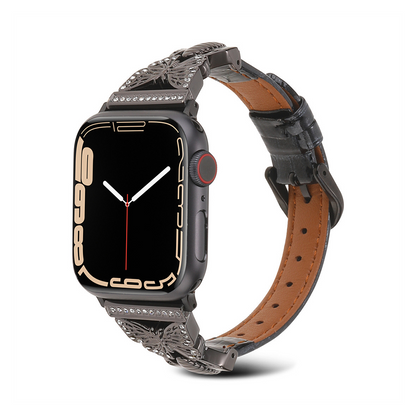 【可憐な蝶々】バタフライスリムレザーバンド【アップルウォッチ】