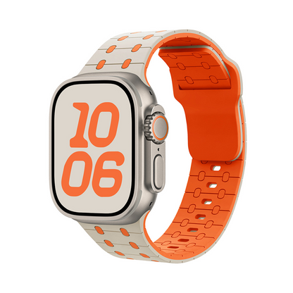 【ビビッドな配色】カラーブロックシリコンバンド【アップルウォッチ】