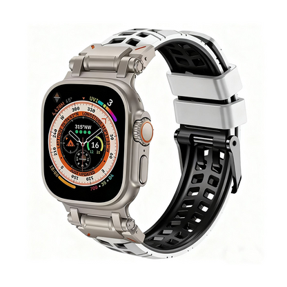 【通気性抜群】ダブルホールシリコンバンド【アップルウォッチ】