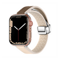 [Leather-look x Comfortable] Dual-tone Magnetic Band [Apple Watch]