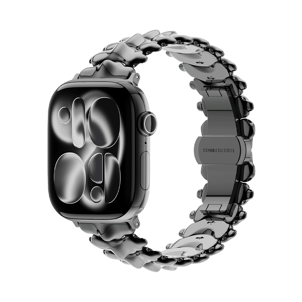 【新感覚デザイン】ウェーブスパインメタルバンド【アップルウォッチ】