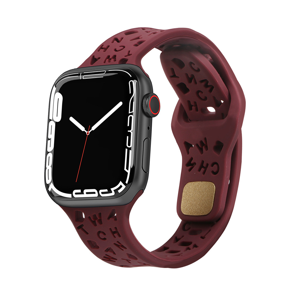 [11 colors available] Typographic silicone band [Apple Watch]