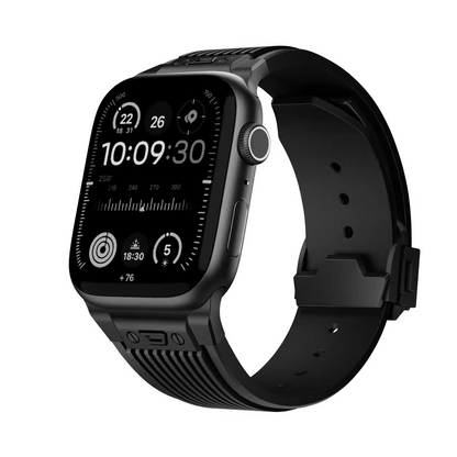 【目玉商品】メタルアクセントシリコンバンド【アップルウォッチ】