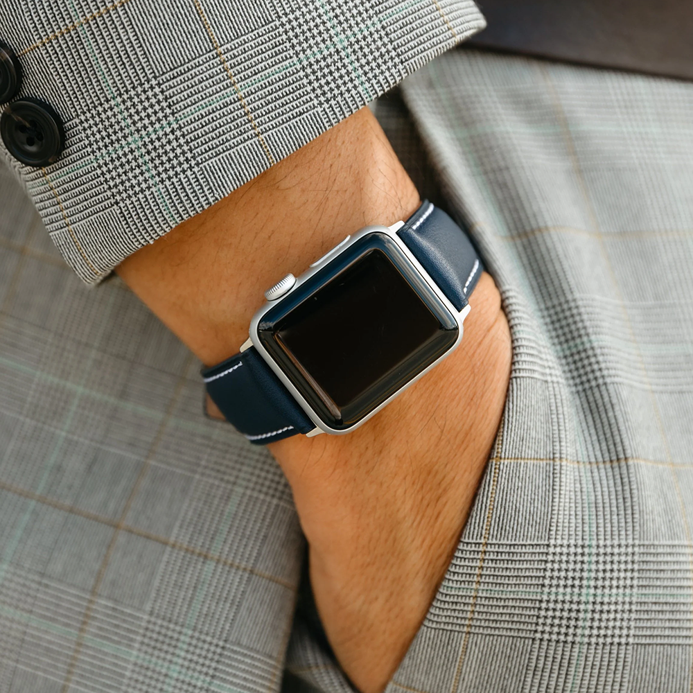 【星の王子さま】イタリアンブルーレザーバンド【Bluebonnet】