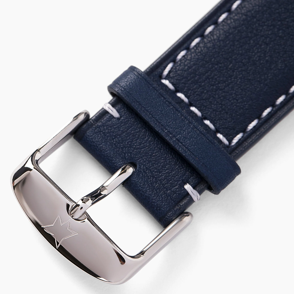 【星の王子さま】イタリアンブルーレザーバンド【Bluebonnet】