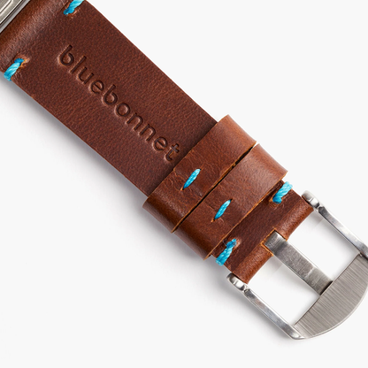【大人の装い】クラシックブラウンレザーバンド【Bluebonnet】
