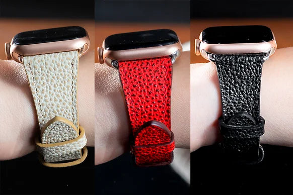 革の黒ダイヤを、
Apple Watchの手元へ。
