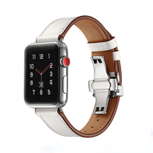 [Available in 6 colors, with a choice of buckle colors] Top layer leather band [Apple Watch]